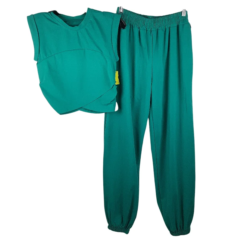 Pants Set 2pc By Clothes Mentor In Green, Size: M