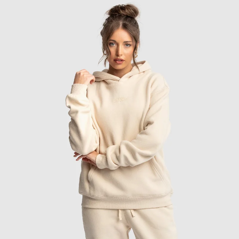 Women's elegant jacketsWomen's DYVN Relaxed Fit Hoodie - Cream Women's elegant jackets