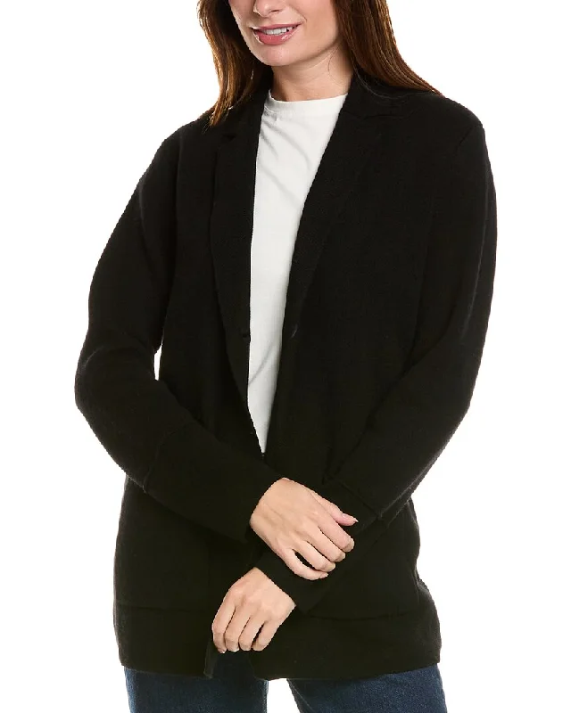 Forte Cashmere Double Knit Wool & Cashmere-Blend Blazer Elegant Blazer Dress