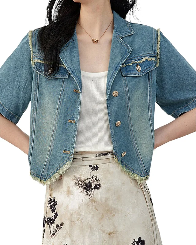 OUNIXUE Jacket Layered Women’s Blazer