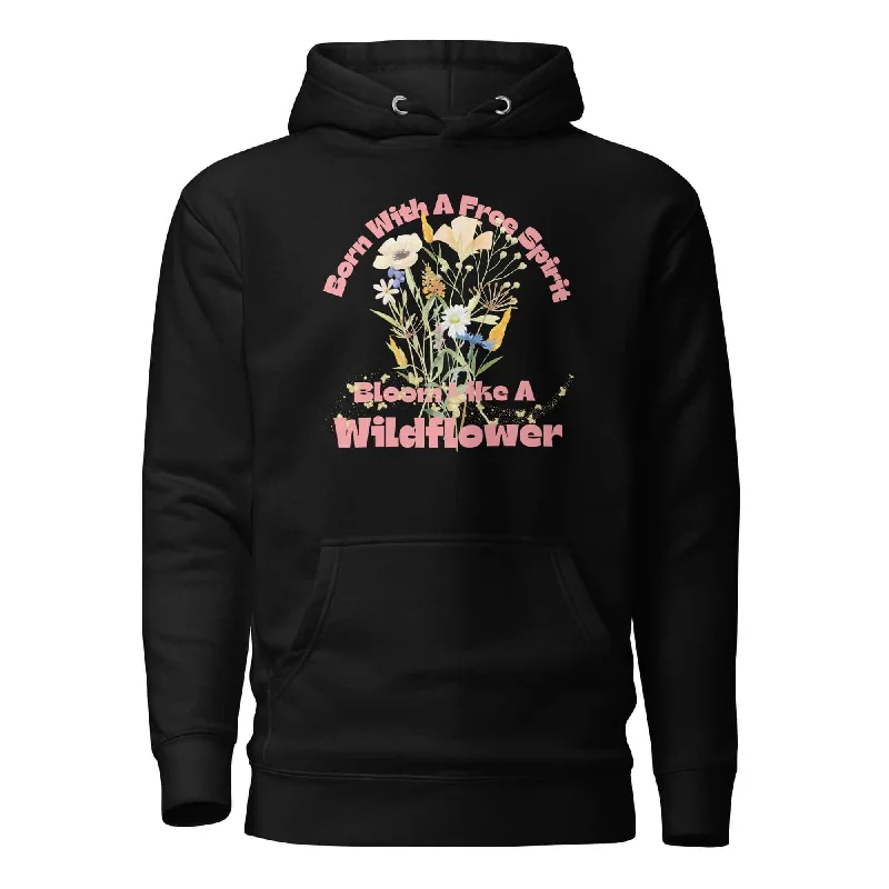 Free Spirit Wildflower Statement Graphic Unisex Hoodie Stylish Sweatshirt Look