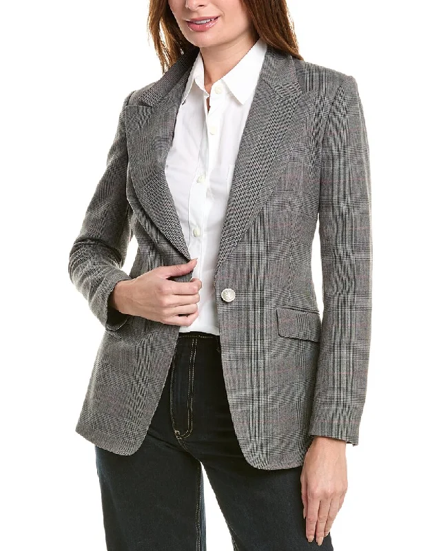 rag & bone Bianca Wool-Blend Blazer Relaxed Fit Blazer