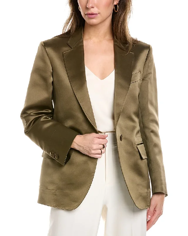 Ferragamo Silk Blazer Long Blazer Style