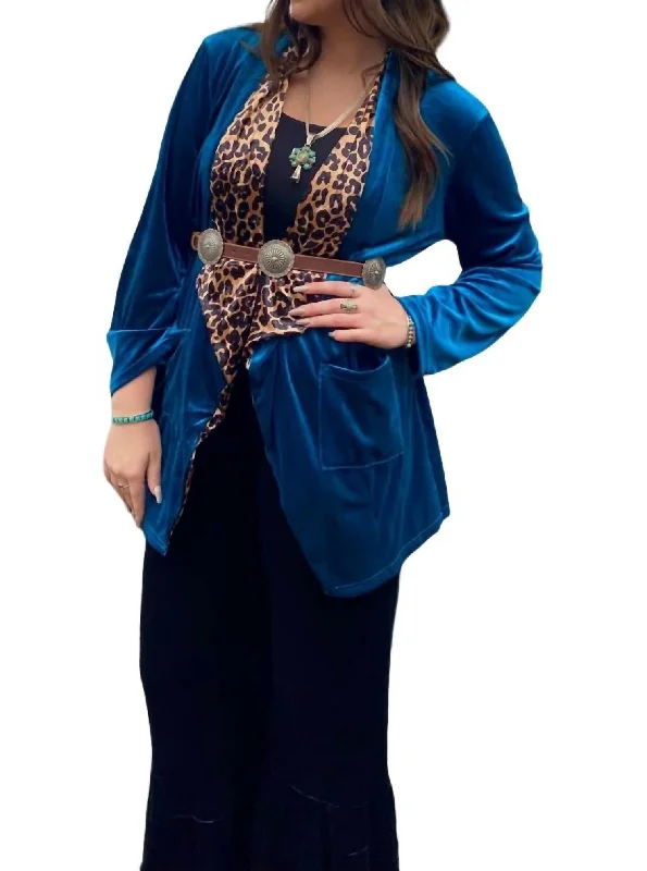 Cassie Blazer In Blue Printed Women’s Blazer