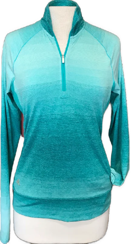 Adidas Women's Jade Green Ombre Golf Pullover Size M MSP$70