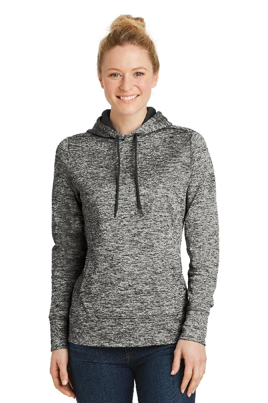 Sport-Tek Ladies PosiCharge Electric Heather Fleece Hooded Pullover. LST225 Loose Fit Hoodie Sweatshirt