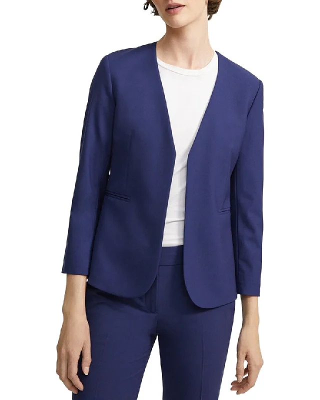 Theory Lindrayia B. Wool-Blend Blazer Tailored Blazer for Women