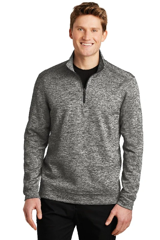 Sport-Tek PosiCharge Electric Heather Fleece 1/4-Zip Pullover. ST226 Sporty Hoodie Sweatshirt