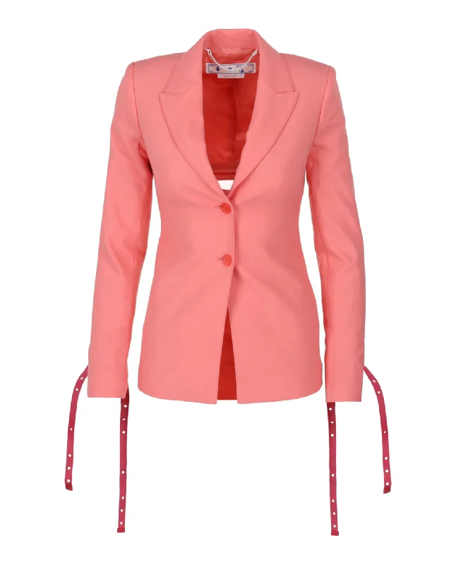 Laces Wool Blend Blazer Work Blazer Collection