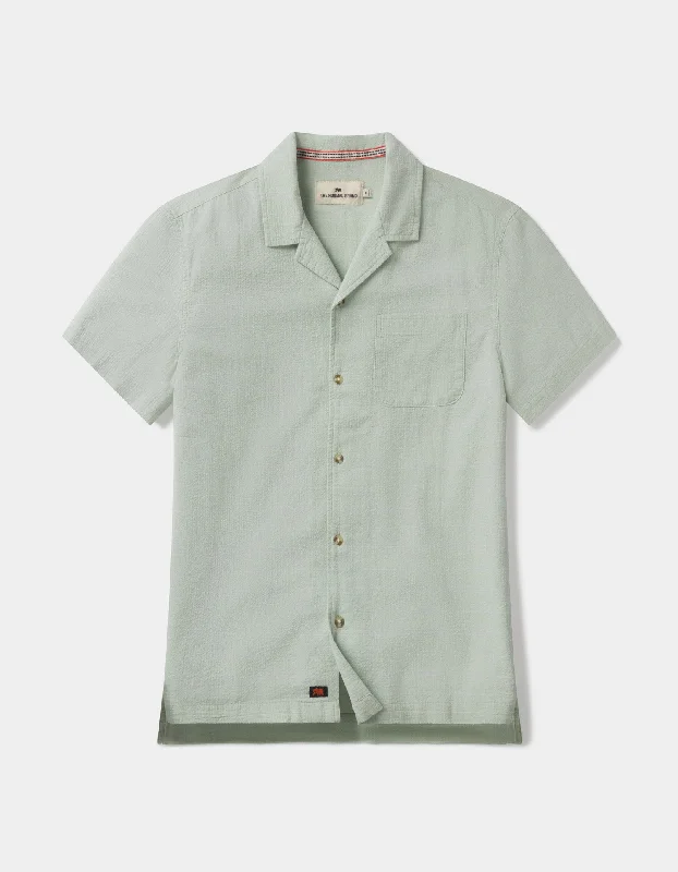 Freshwater Camp Shirt in Surf Spray Dobby