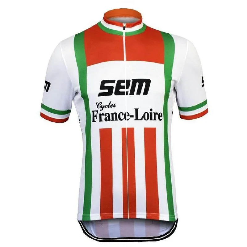 Retro Sem France-Loire Cycling Jersey Basic Hoodie Sweatshirt