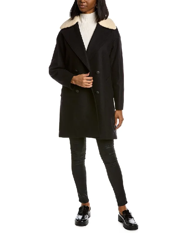 rag & bone Mina Cocoon Wool-Blend Coat Buttoned Women’s Blazer