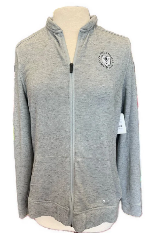 Under Armour Women's Gray Heather Full-Zip Jacket w/ Logo Size XL MSP$80