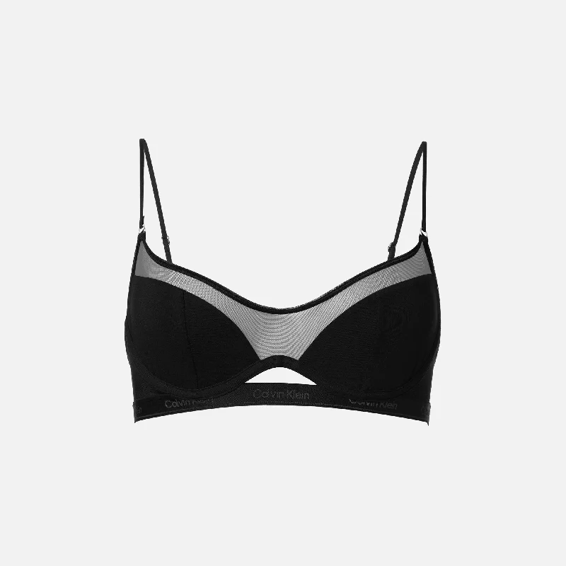 Spring sweatersNensi Dojaka for Calvin Klein Unlined Modern Cotton Bralette - Black Spring sweaters