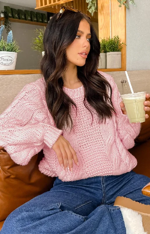 Best sweaters for winterEverlea Pink Cable Knit Sweater Best sweaters for winter