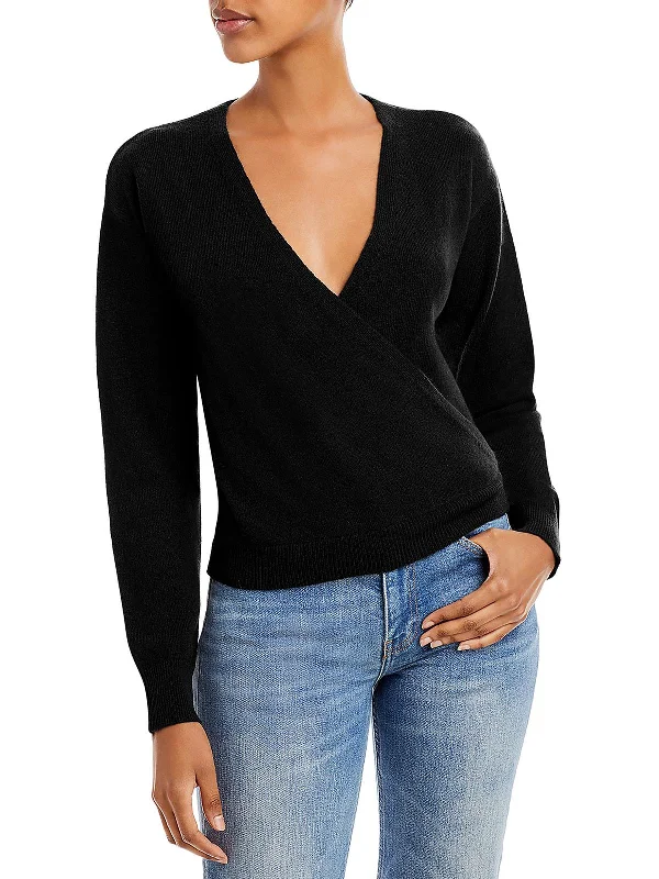 Best sweaters for cold weatherWomens Faux Wrap Cashmere Wrap Sweater Best sweaters for cold weather