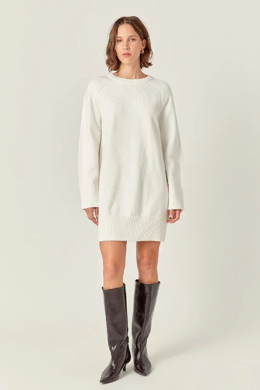 Cheap mini dressesCozy Round Sweater Dress - Off White Cheap mini dresses