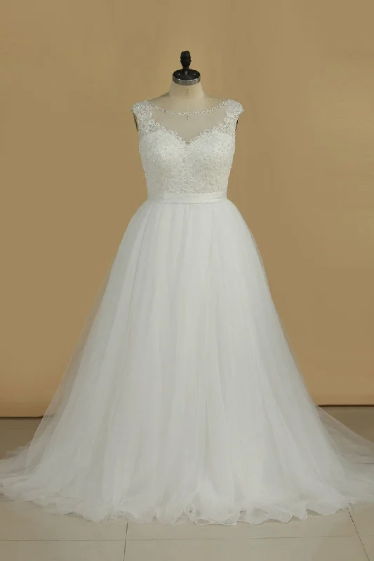 Empire waist wedding dressesA Line Wedding Dresses Scoop With Applique And Sash Organza Empire Waist Dress