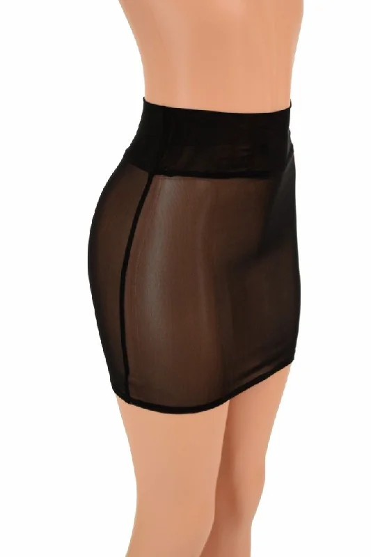 Lounge unclassified skirtsBlack Mesh Bodycon Skirt Lounge unclassified skirts