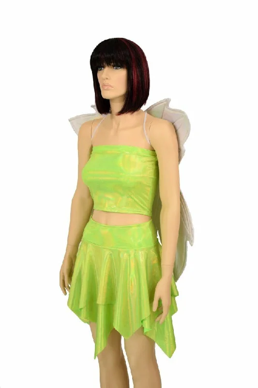 Casual chic unclassified skirtsLime Tube Top & Skirt Set + Fairy Wings Casual chic unclassified skirts