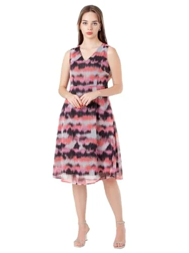 Shein midi dressesZink London Women's Multi-Colored Printed A-Line Midi Dress Multicolour Shein midi dresses