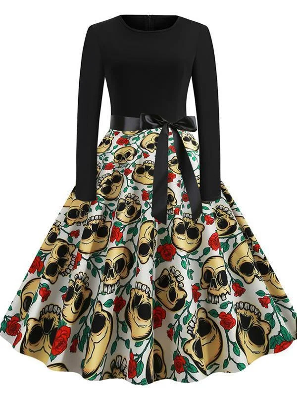 Floral dresses under $50Halloween Vintage Fashion Print Dress Floral dresses under $50