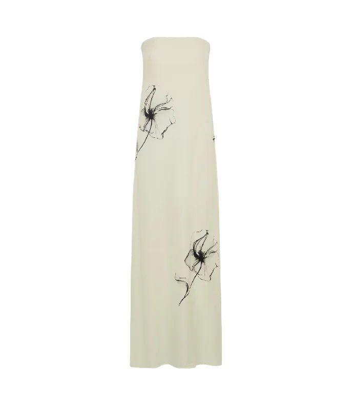 Shein floral dressesDream State Strapless Dress in Cream Floral Shein floral dresses