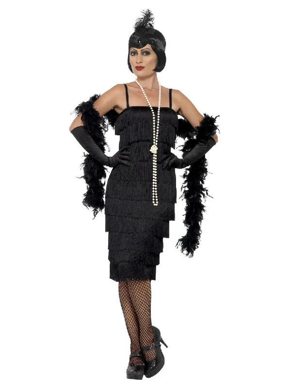 Elegant unclassified dresses1920s Black Fringed Flapper Costume Elegant unclassified dresses