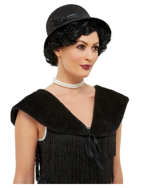 Budget-friendly unclassified dresses1920's Cloche Hat and Stole Black Budget-friendly unclassified dresses