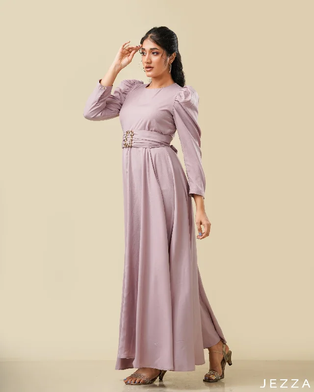 Flowy unclassified dressesA-Line Dress With Decorative Sleeve & Tie Up Belt 58472 Flowy unclassified dresses