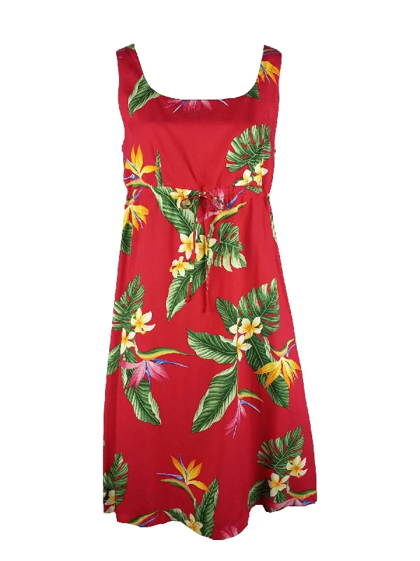 Bright color unclassified dressesBird of Paradise Display Women's Empire Tie Front Hawaiian Dress (Generous Fit) Bright color unclassified dresses