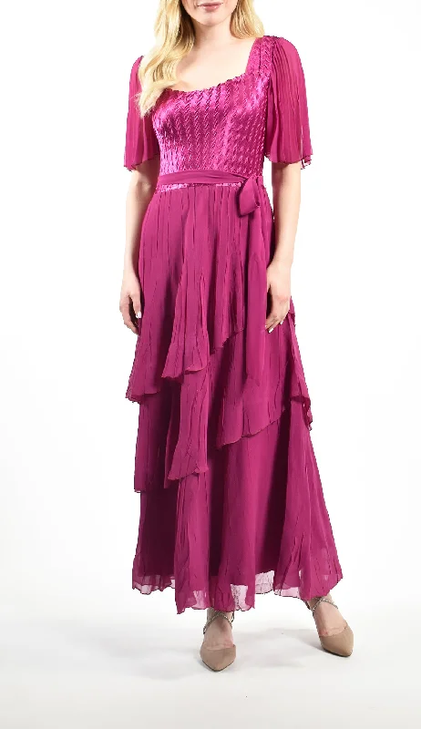 Women's unclassified dressesTiered Gown with Belt and Chiffon Sleeve Women's unclassified dresses