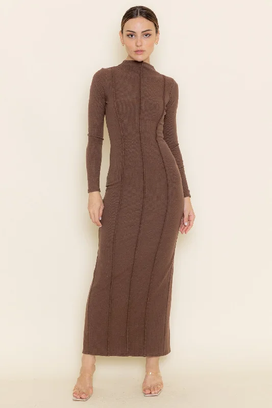 Knitted unclassified dressesMOCK NECK DETAIL DRESS Knitted unclassified dresses