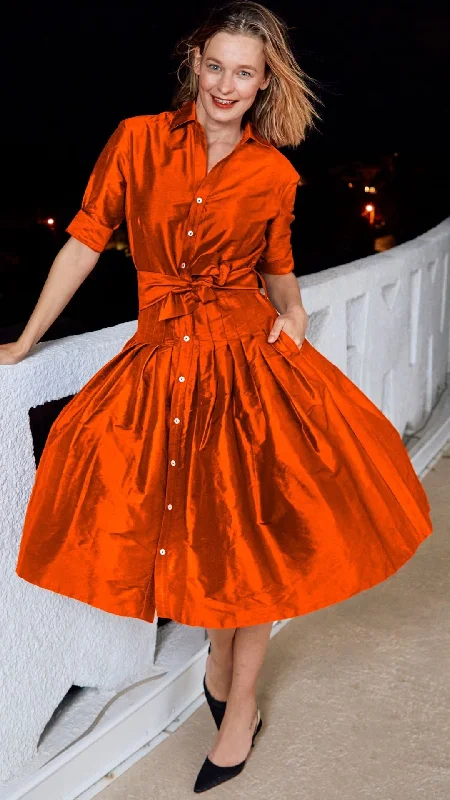 High-end unclassified dressesMrs Maisel Orange Silk High-end unclassified dresses