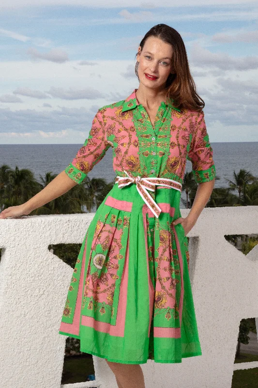 Wrap unclassified dressesMrs Maisel Pink Green Gold Engineered Wrap unclassified dresses