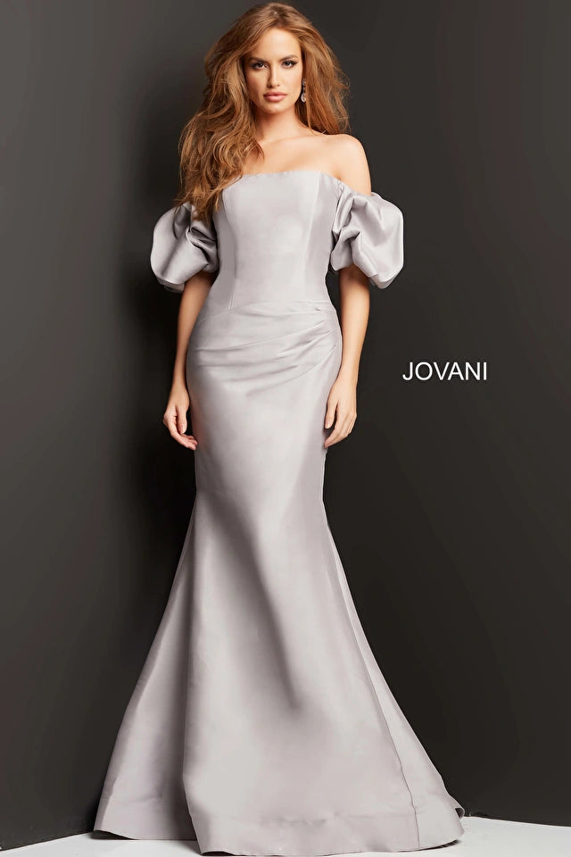 Open-back unclassified dressesOff The Shoulder Straight Neck Gown By Jovani -08361 Open-back unclassified dresses