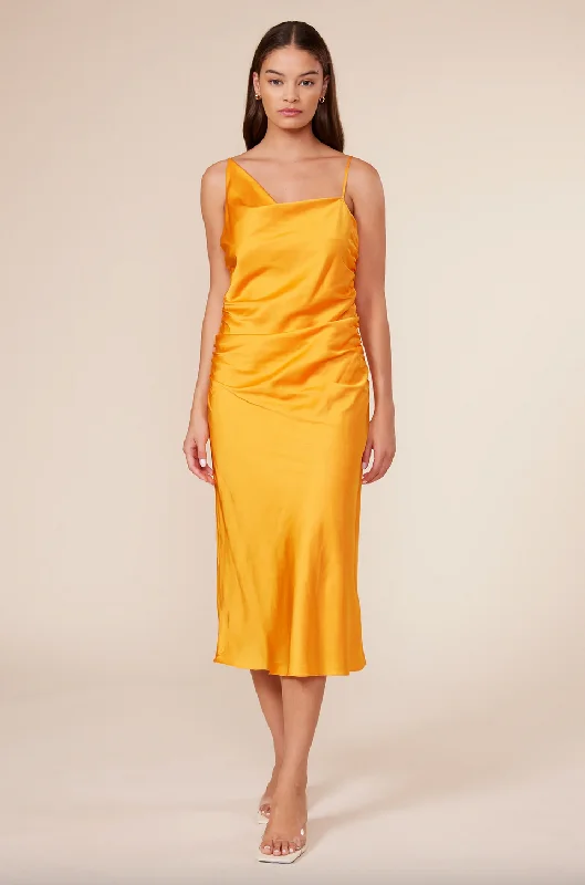 Silk unclassified dressesORANGE SATIN DRESS Silk unclassified dresses