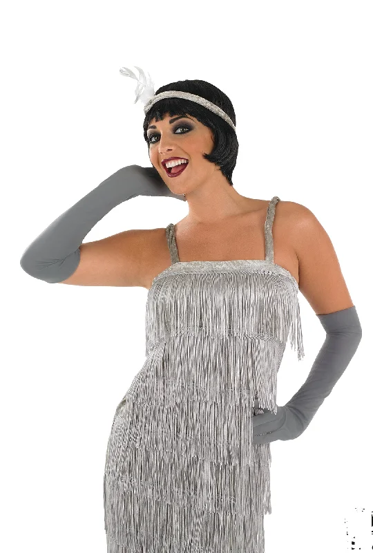 Elegant unclassified dressesRoaring 1920's Girl Silver Flapper Costume Elegant unclassified dresses