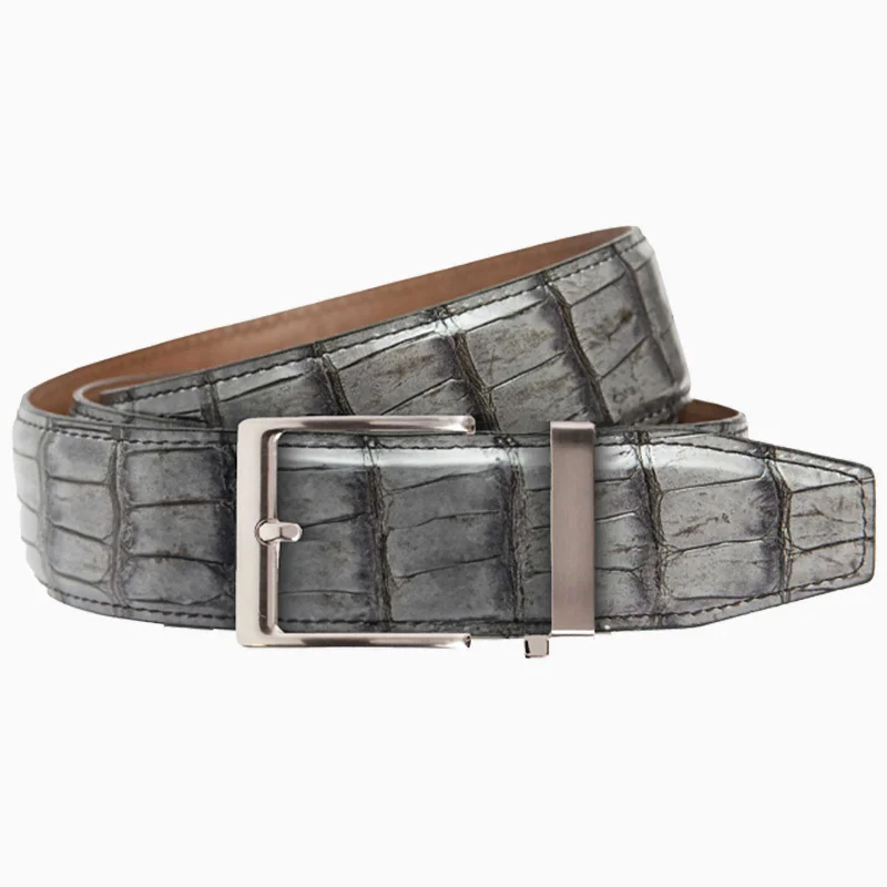 Office unclassified dressesCrocodile Dark Grey Dress Ratchet Belt 1.575" [40mm] Office unclassified dresses