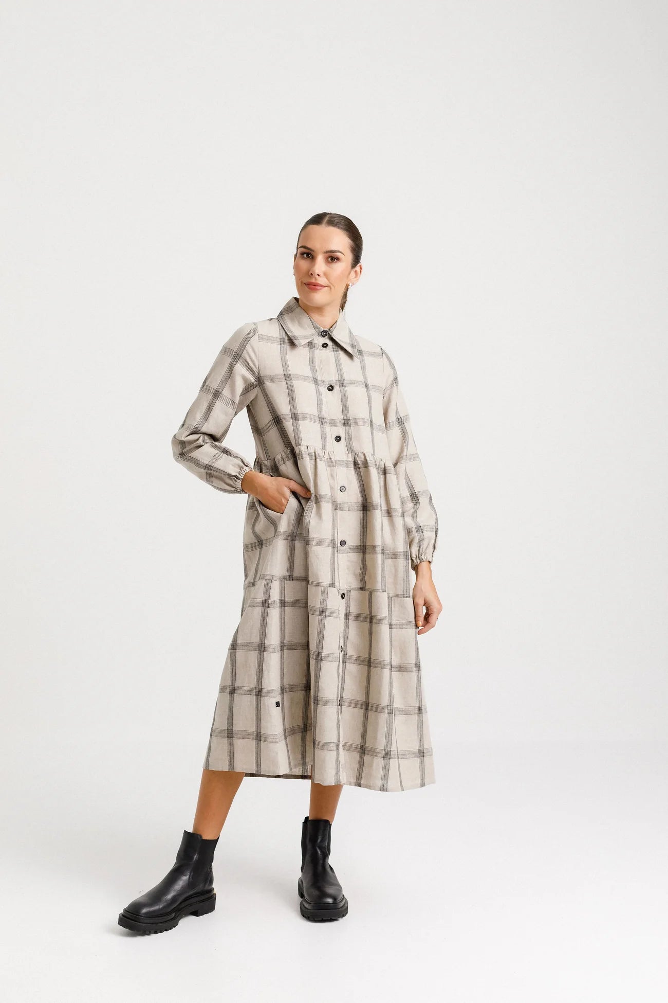 Formal unclassified dressesThing Thing Aleah Dress - Oat Plaid Formal unclassified dresses