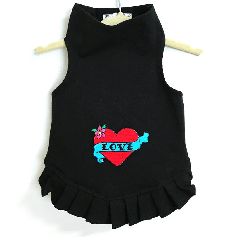 Women's unclassified dresses345D Red Love Heart Dress on Black Women's unclassified dresses