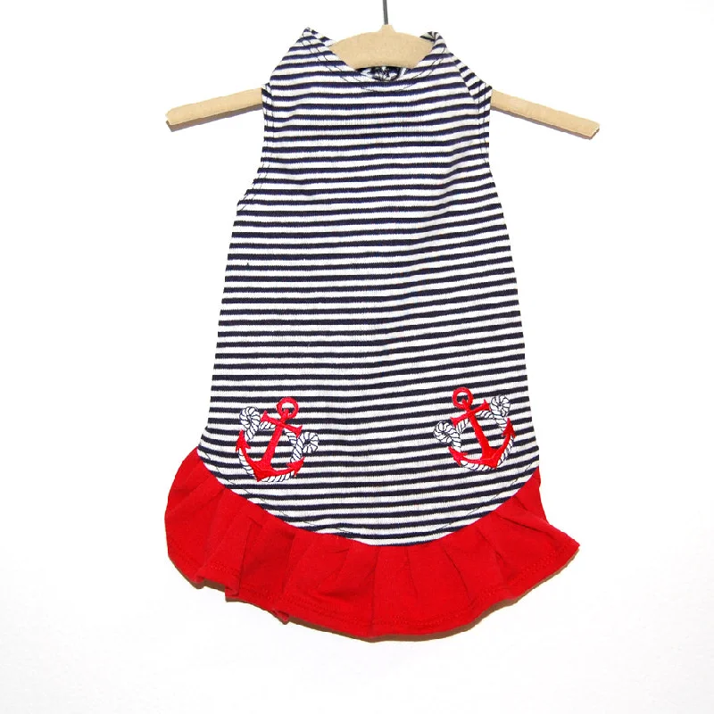 Soft fabric unclassified dresses306D Daisy & Lucy Anchors Away Striped Flounce Dress Soft fabric unclassified dresses