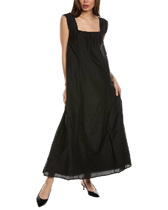 Merlette Rossetti Silk-Blend Maxi Dress Ruffle Maxi Skirt