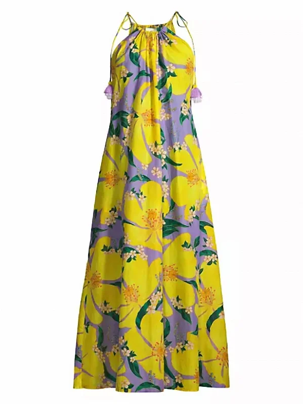 Pietra Floral Cover-Up Maxi Dress In Lilac Plaid Maxi Skirt