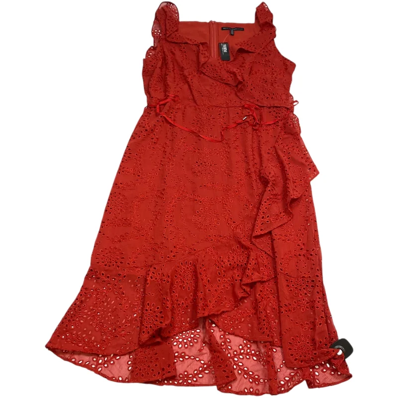 Dress Party Midi By White House Black Market In Red, Size: L Elegant Midi Skirt